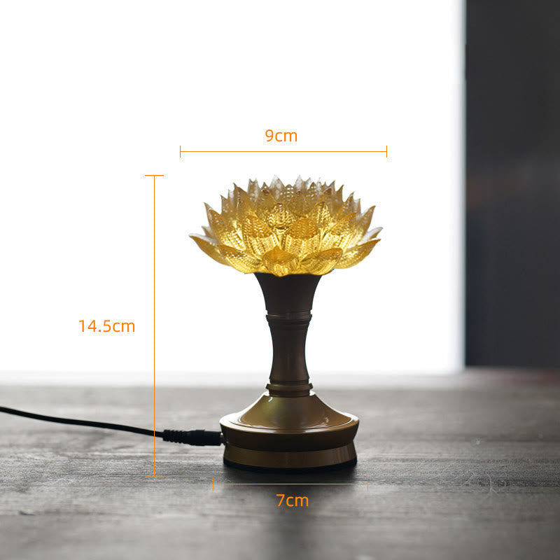 Buddha Stones Lotus Liuli Glass Copper Brass New Begining Home Decoration