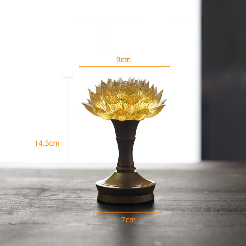 Buddha Stones Lotus Liuli Glass Copper Brass New Begining Home Decoration