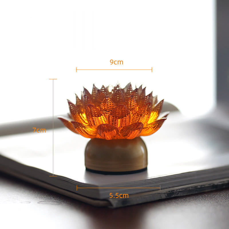 Buddha Stones Lotus Liuli Glass Copper Brass New Begining Home Decoration