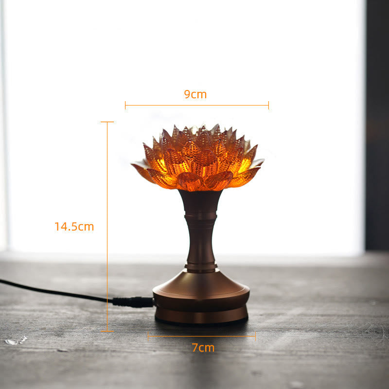 Buddha Stones Lotus Liuli Glass Copper Brass New Begining Home Decoration