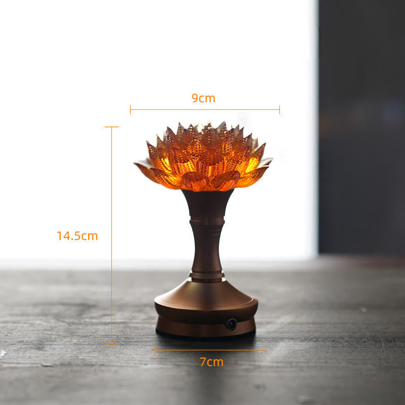 Buddha Stones Lotus Liuli Glass Copper Brass New Begining Home Decoration