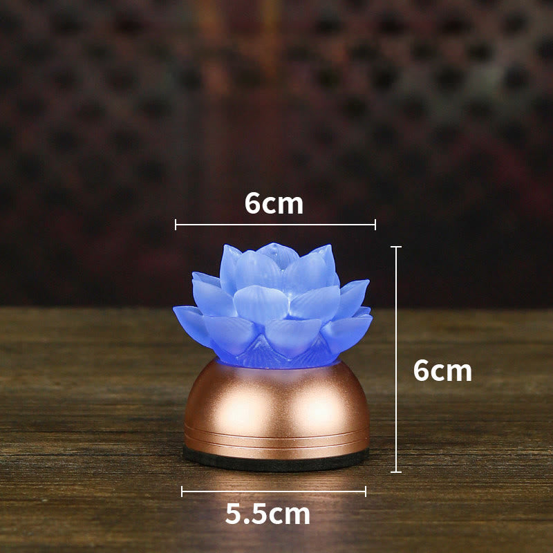 Buddha Stones Lotus Liuli Glass Copper New Begining Home Decoration