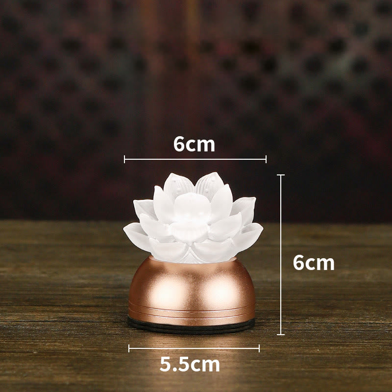 Buddha Stones Lotus Liuli Glass Copper New Begining Home Decoration