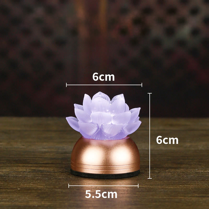 Buddha Stones Lotus Liuli Glass Copper New Begining Home Decoration