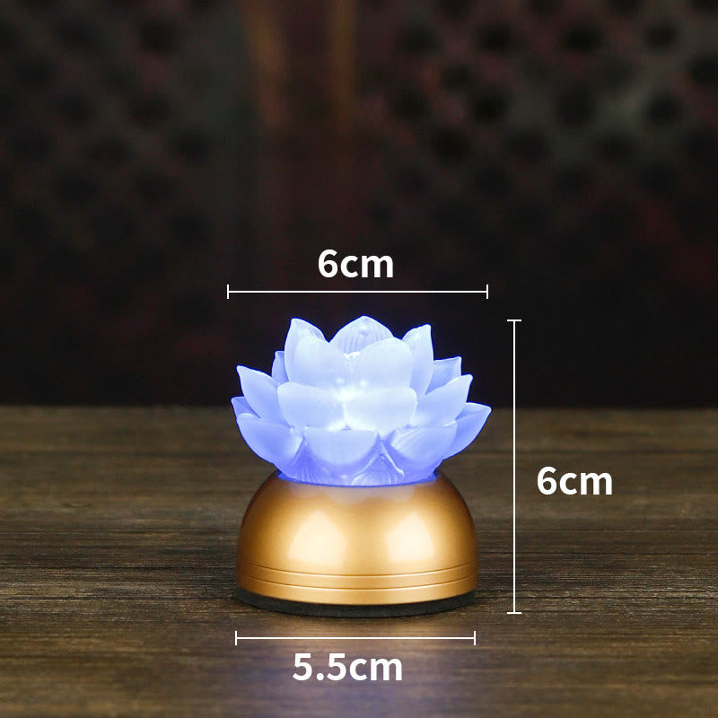 Buddha Stones Lotus Liuli Glass Copper New Begining Home Decoration