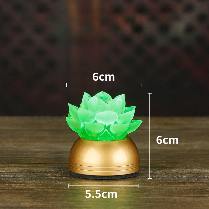 Buddha Stones Lotus Liuli Glass Copper New Begining Home Decoration