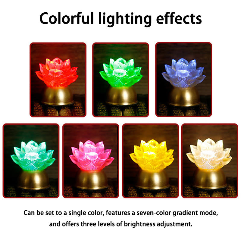 Buddha Stones Lotus Liuli Glass Copper New Begining Home Decoration