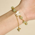 Buddha Stones Liuli Glass Bead Butterfly Blessing Love Bracelet