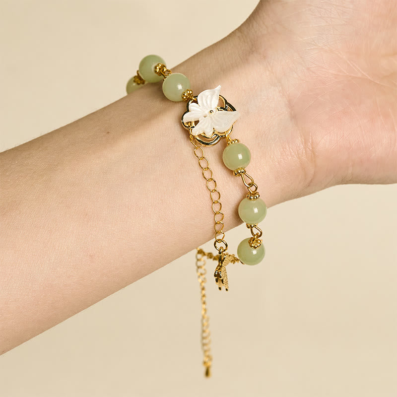 Buddha Stones Liuli Glass Bead Butterfly Blessing Love Bracelet