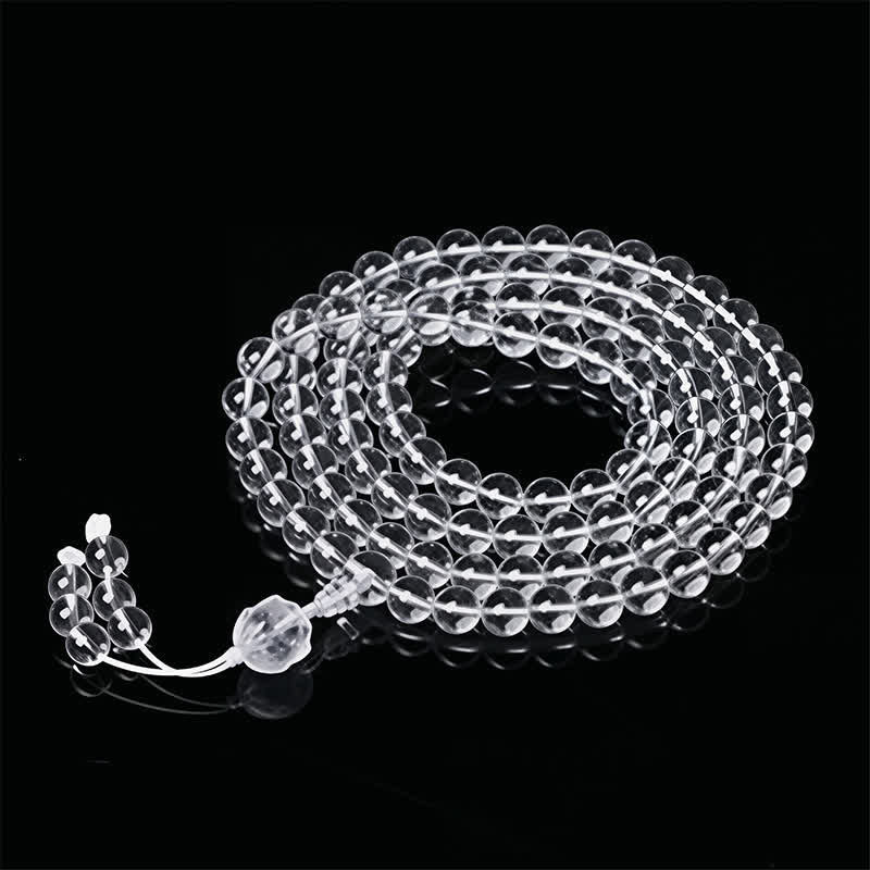 Buddha Stones Liuli Lotus 108 Round Beads Enlightenment Mala