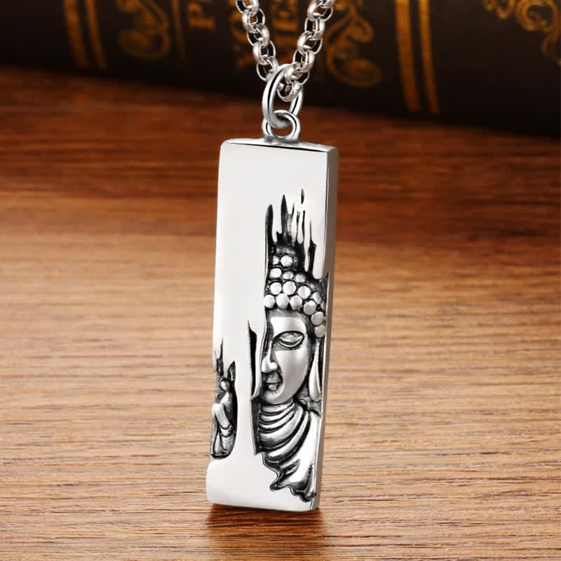 Buddha Stones Tathagata Buddha Strength Protection Amulet Lucky Vintage Style Pendant Necklace
