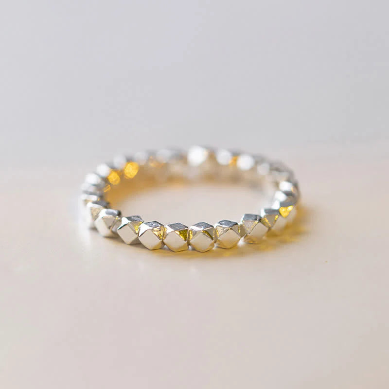 Buddha Stones 925 Sterling Silver Beaded Blessing Ring (Extra 35% Off | USE CODE: FS35)