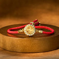 Buddha Stones Copper Brass Feng Sheng Shui Qi Rotatable Windmill  Red String Faith Braided Bracelet
