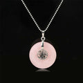Buddha Stones Various Crystal Rose Quartz Green Aventurine Amethyst The Tree of Life Kindness Necklace Pendant