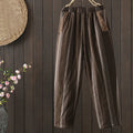 Buddha Stones Commute Thermal Striped Cotton Women's Harem Pants With Pockets