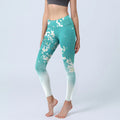 Buddha Stones White Pear Blossoms Print Gym Leggings Women's Yoga Pants