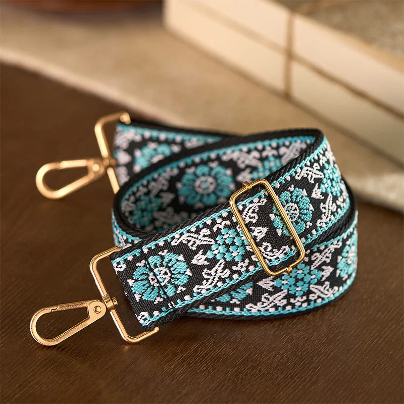 Buddha Stones Bohemian Round Flower Geometric Embroidery Adjustable Handbags Crossbody Shoulder Bag Purse Straps Replacement