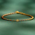 FREE Today: Luck Strength Colorful Rope Coin Bead Extra Thin Braided Bracelet