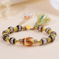 Buddha Stones Liuli Glass Dzi Beads Blessings Bracelet