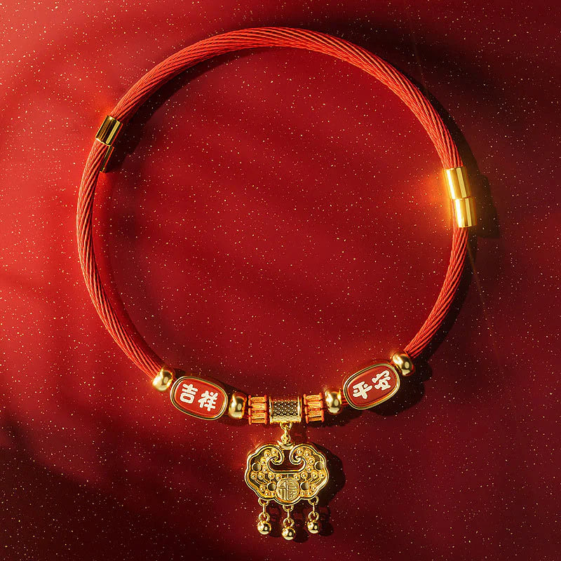Buddha Stones Red String Bead Fu Character Luck Adjustable Cats Dogs Pet Collar