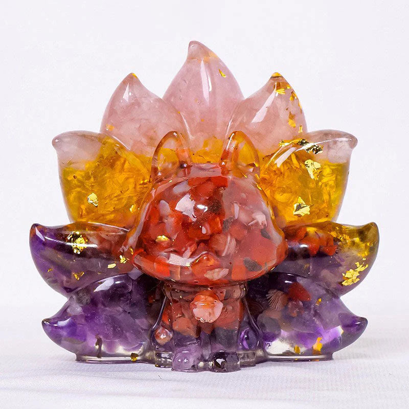 Buddha Stones Small Various Stone Strawberry Quartz Amethyst Green Aventurine Nine Tailed Fox Healing Home Decoration