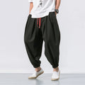 Buddha Stones Casual Sports Men's Solid Color Cotton Drawstring Pants With Pockets