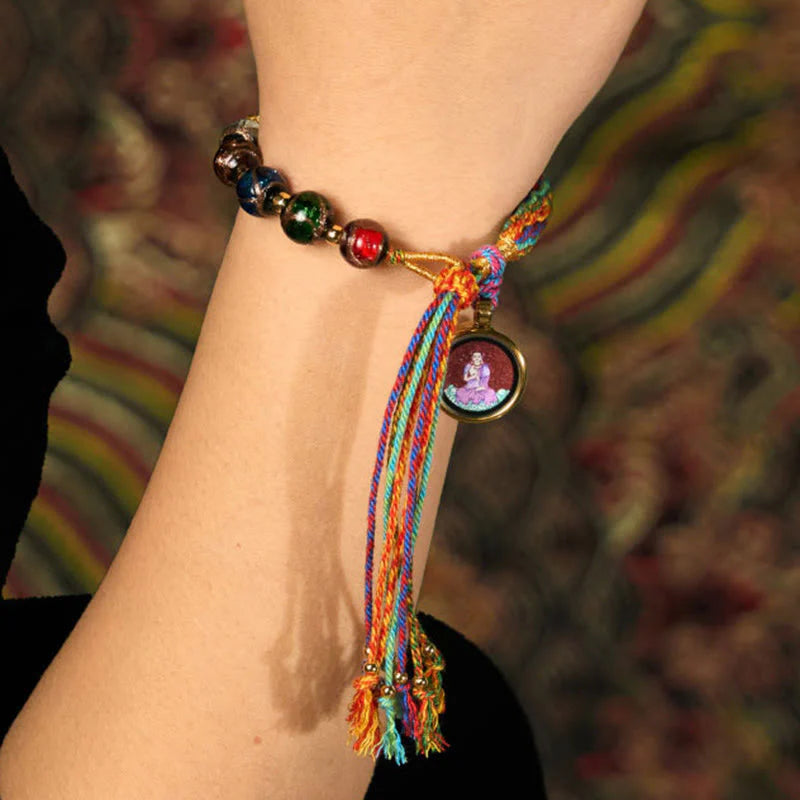 Buddha Stones Thangka Chinese Zodiac Natal Buddha Cinnabar Blessing String Bracelet