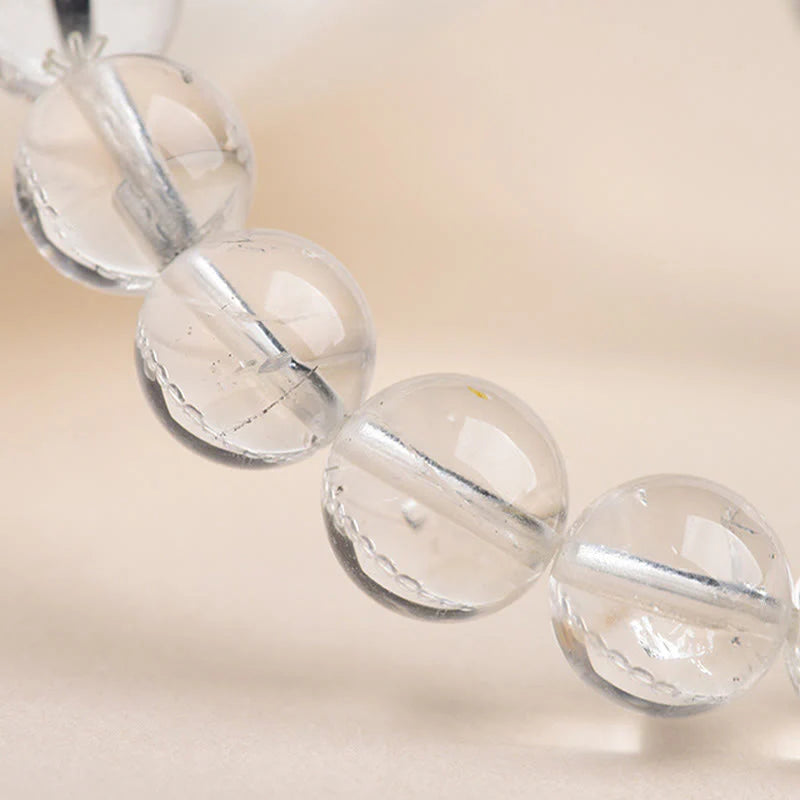 Buddha Stones Herkimer Diamond Protection Meditation Bracelet
