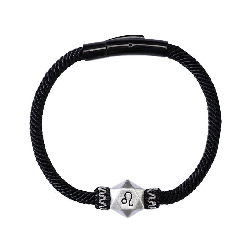 Buddha Stones 999 Sterling Silver 12 Constellations of the Zodiac Protection Handmade String Bracelet (Extra 35% Off | USE CODE: FS35)