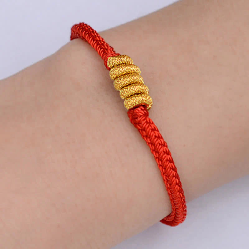 Buddha Stones Handmade Simple Design Chinese Knotting Luck Strength Braid String Bracelet (Extra 35% Off | USE CODE: FS35)