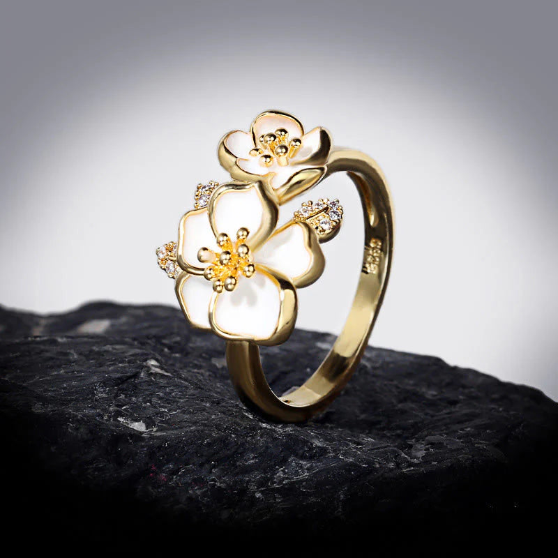 Buddha Stones Daisy Copper Luck Balance Ring