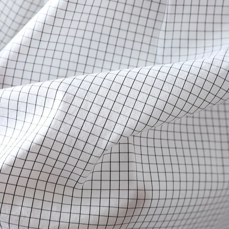 Buddha Stones Plaid Contrasting Buttons Down Long Sleeve Women's Cotton Shirt