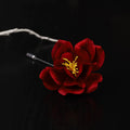Buddha Stones Cultural Heritage Handcrafted Silk Art Red Camellia Blessing Sincerity Brooch