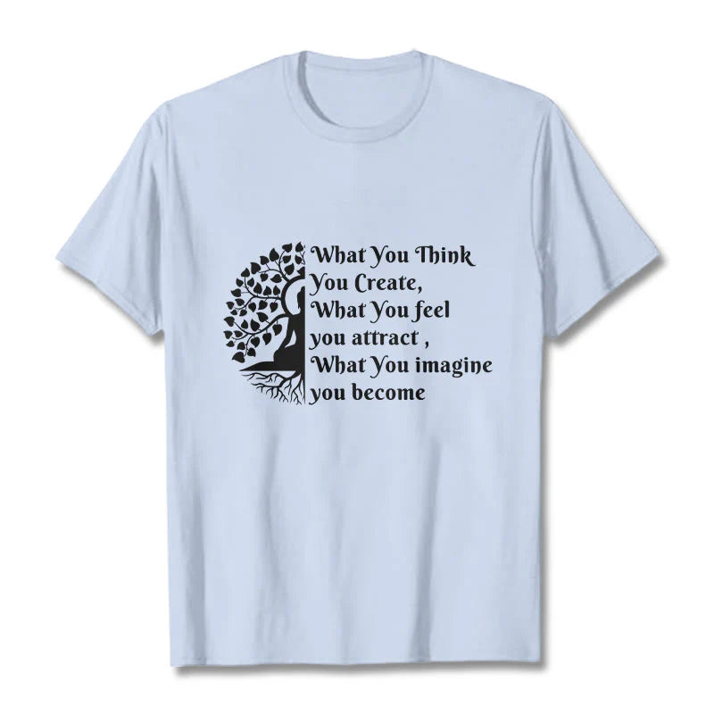 Buddha Stones Half-meditation Buddha Tree Tee T-shirt