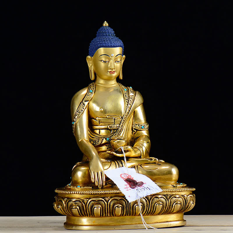 Buddha Stones Shakyamuni Compassion Copper Statue Decoration