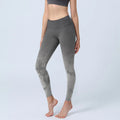 Buddha Stones Gradient Floral Print Exercise Leggings Women's Yoga Pants