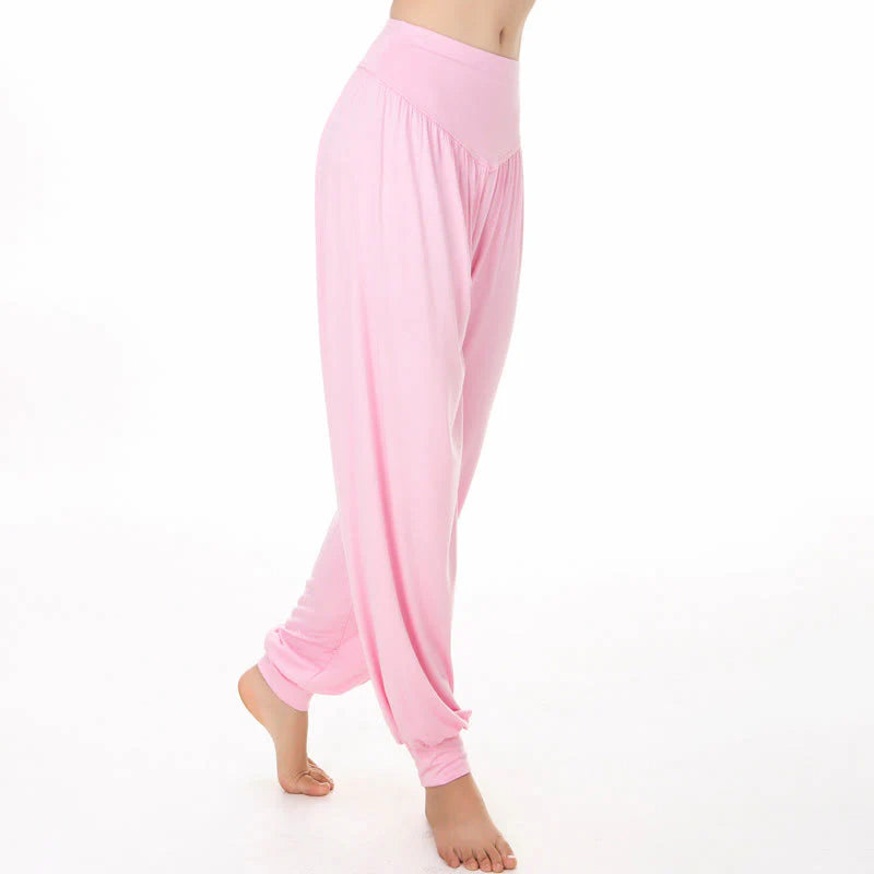 Buddha Stones Plain Color Loose Modal Yoga Dance Harem Pants