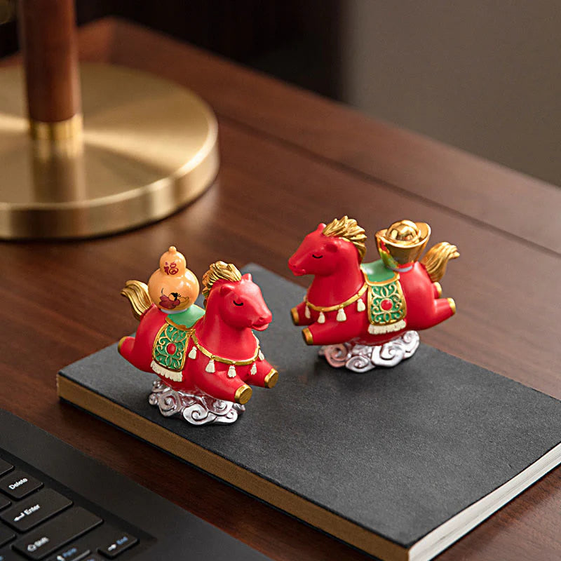 Buddha Stones Chinese Zodiac Year Of The Horse Fu Character Prosperity Home Decoration