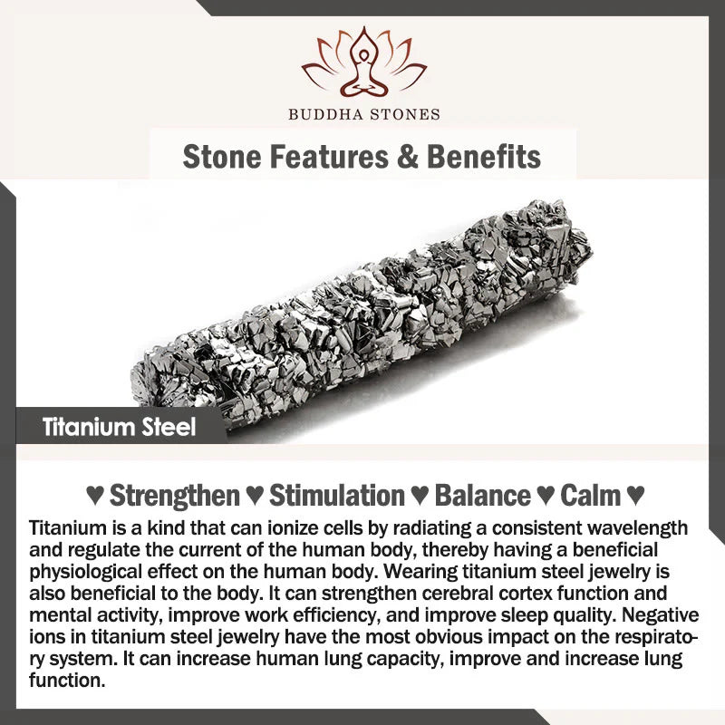 Buddha Stones Titanium Steel Evil Eye Balance Necklace Pendants