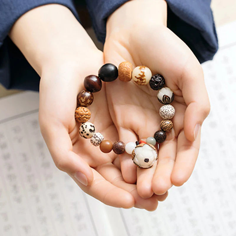 Buddha Stones Bodhi Seed Lotus Wisdom Peace Wrist Mala Bracelet