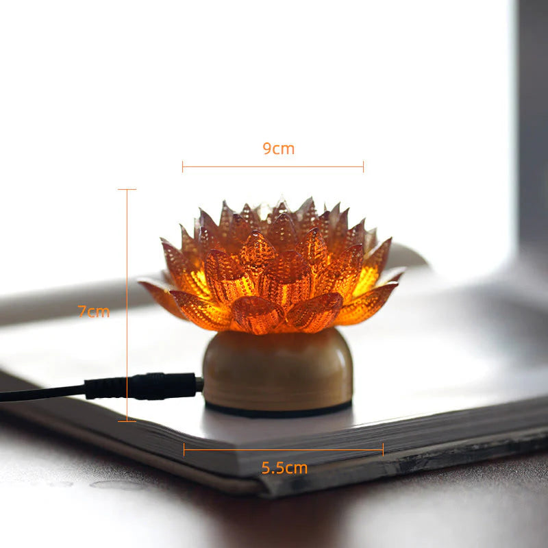 Buddha Stones Lotus Liuli Glass Copper Brass New Begining Home Decoration