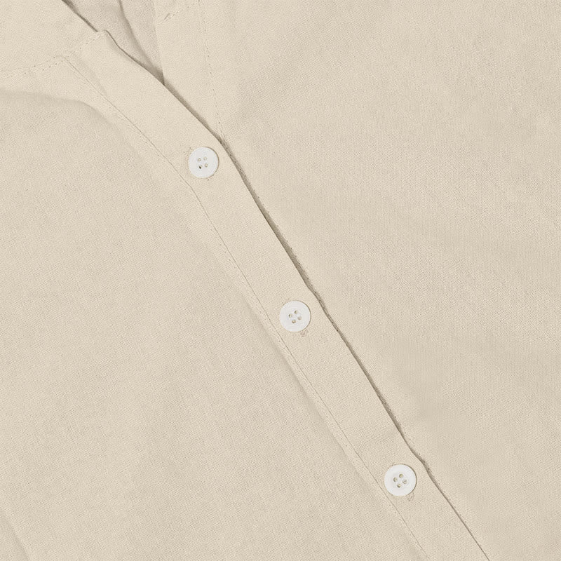 Buddha Stones Casual Plain Button Notched Collar Women's Short Sleeve Shirt