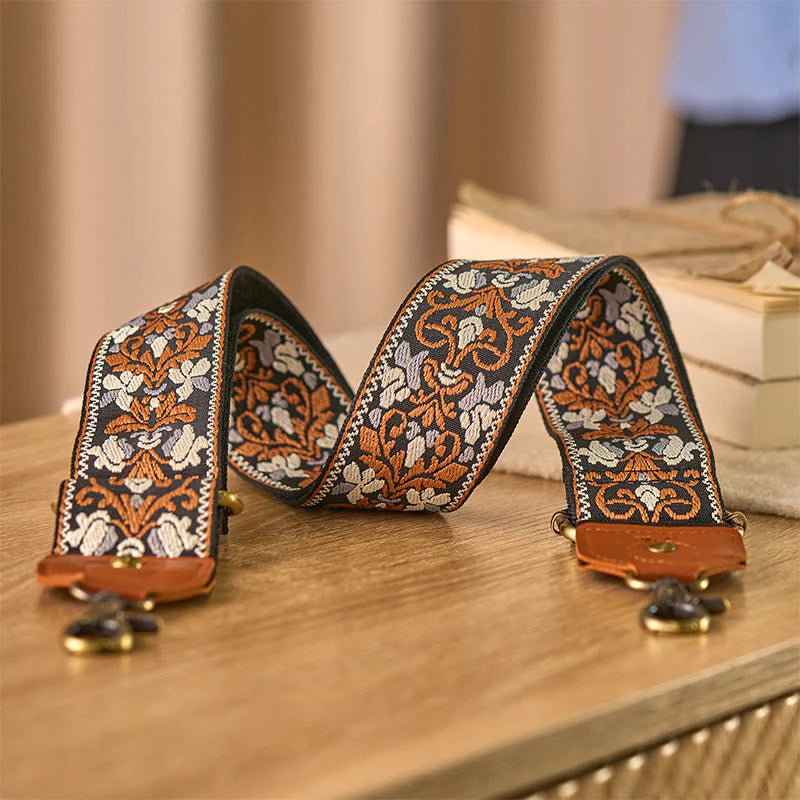 Buddha Stones Flower Geometric Embroidery Adjustable Handbags Crossbody Shoulder Bag Straps Replacement