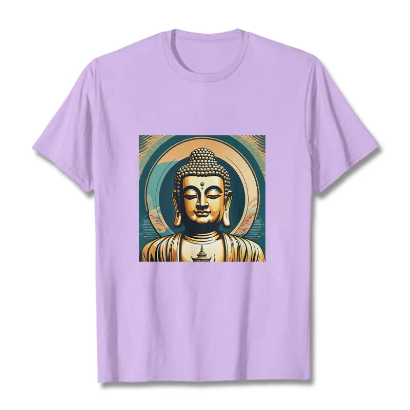 Buddha Stones Aura Golden Buddha Tee T-shirt