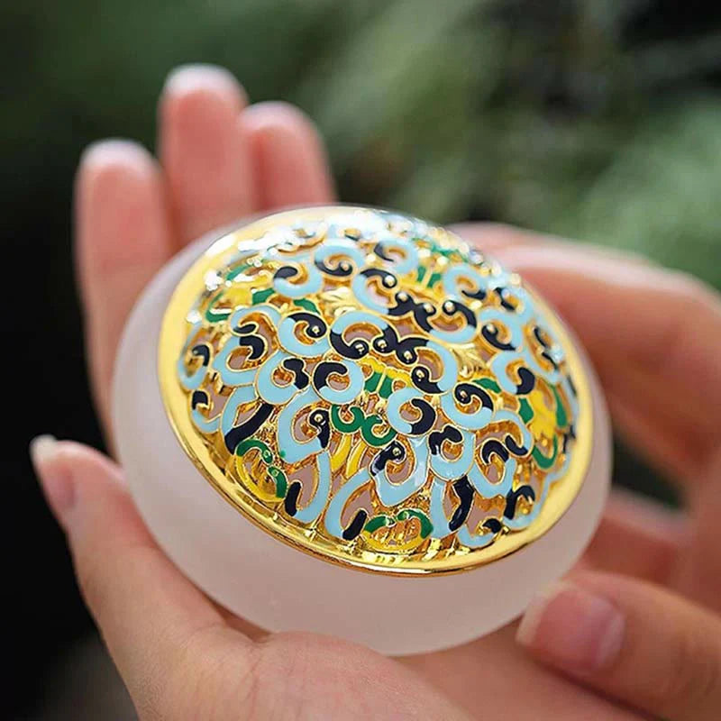 Buddha Stones Lotus Liuli Crystal Healing Meditation Incense Burner