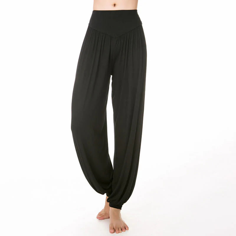 Buddha Stones Plain Color Loose Modal Yoga Dance Harem Pants