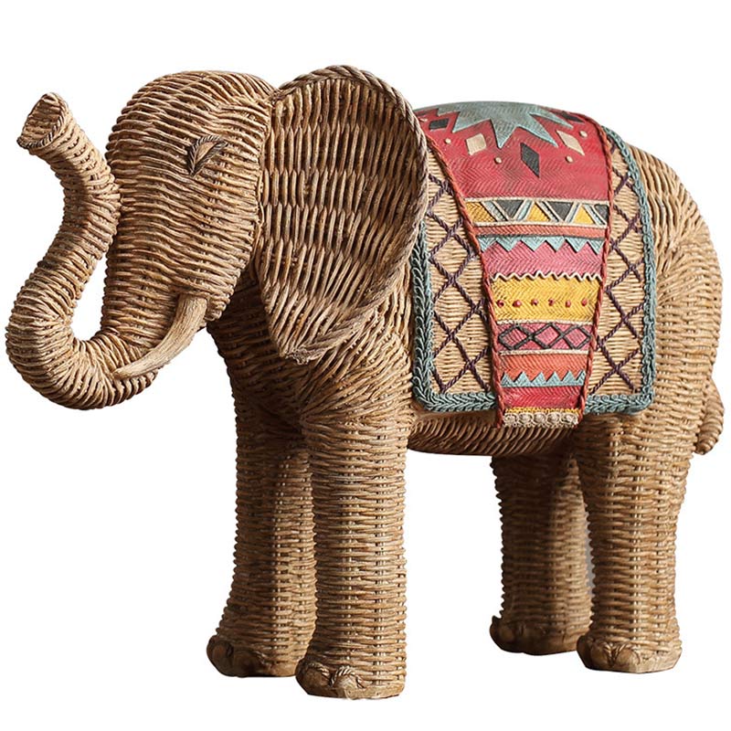 Buddha Stones Elephant Resin Wisdom Wealth Home Decoration