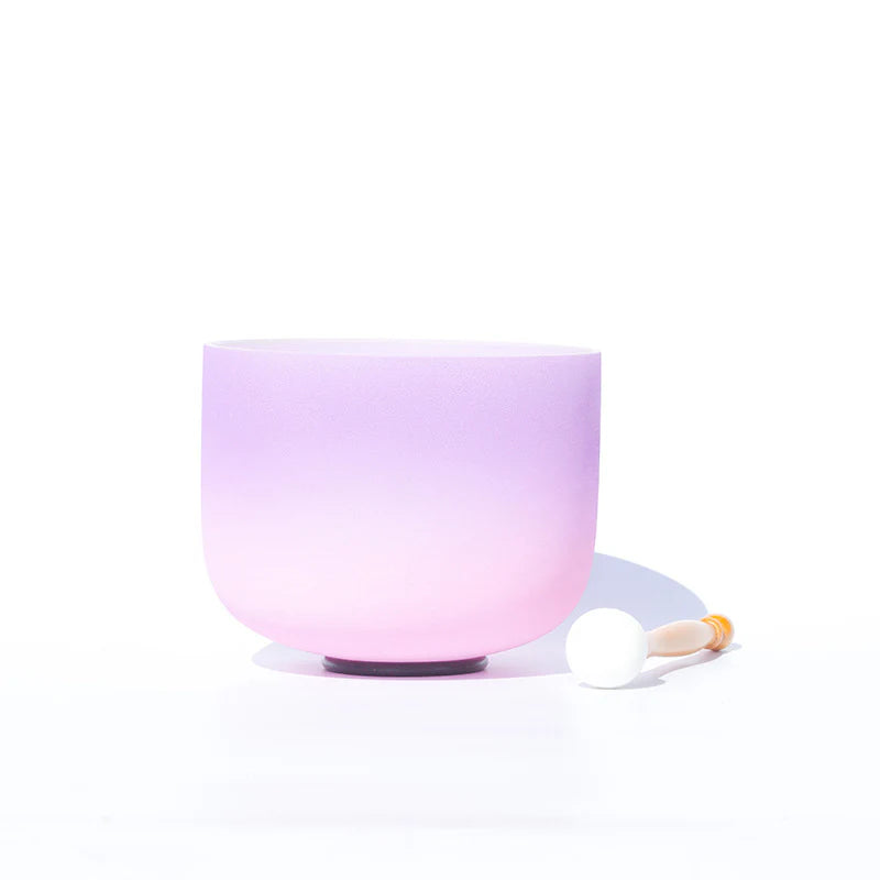 Buddha Stones Tibetan Crystal Sound Bowl Candy Color Handcrafted for Yoga and Mindfulness Meditation Singing Bowl