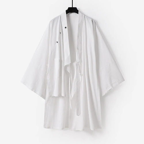 Buddha Stones Wudang Traditional Tai Chi Ceremony Three Quarter Sleeve Men's Taoist Long Robe