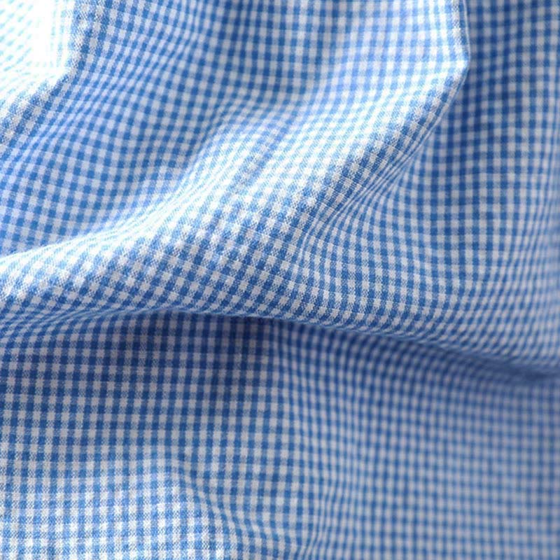 Buddha Stones Spring Small Plaid Buttons Down Long Sleeve Women's Cotton Shirt